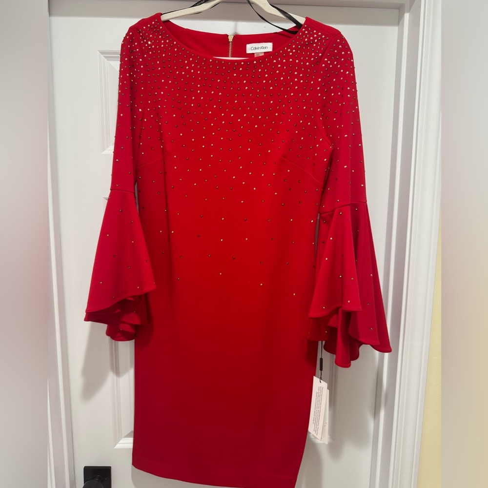 Calvin Klein red dress